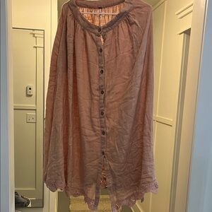 FL cotton shirt small runs big NWOT pink